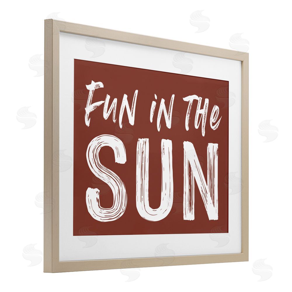 Lettered and Lined Fun In Sun Brown Sentiment
Brown Framed Print Under Glass Wall Art