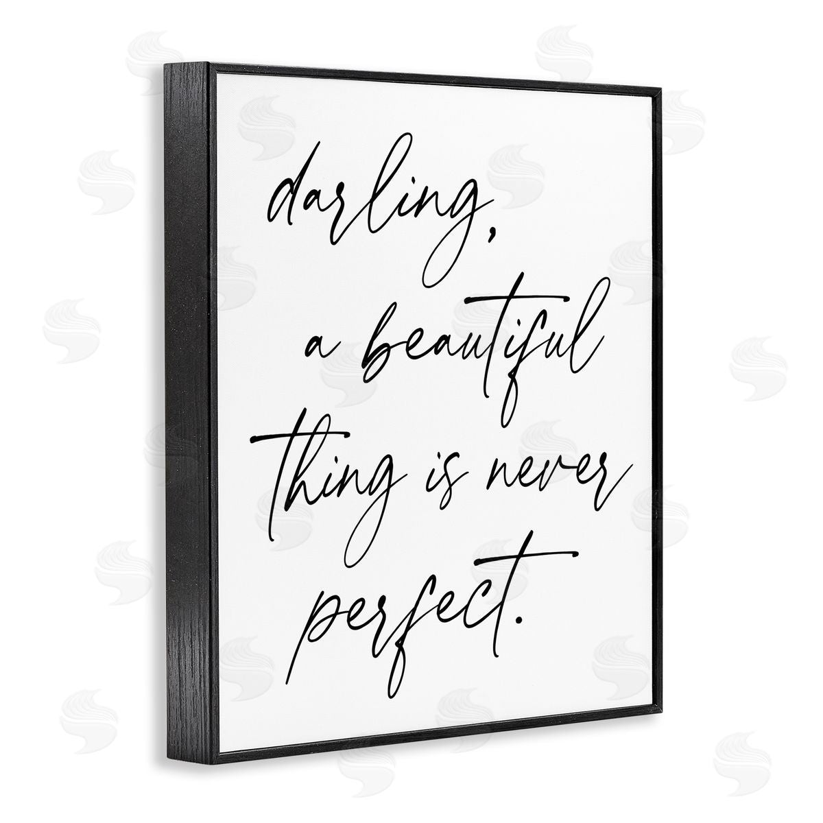 Lettered and Lined A Beautiful Thing Is Never Perfect Black Framed Giclee Print Wall Art