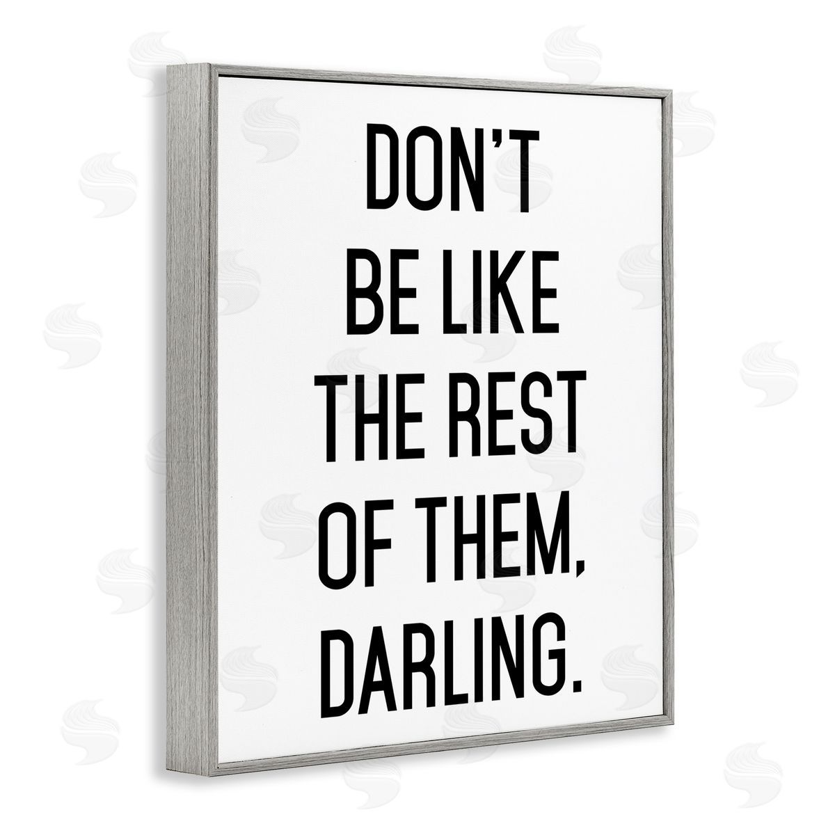 Lettered and Lined Don't Be Like The Rest Of Them Gray Framed Giclee Print Wall Art