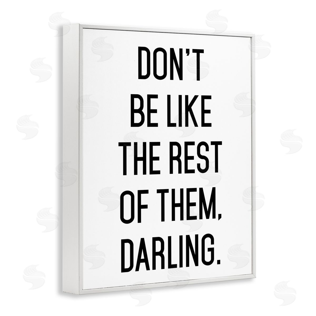 Lettered and Lined Don't Be Like The Rest Of Them White Framed Giclee Print Wall Art