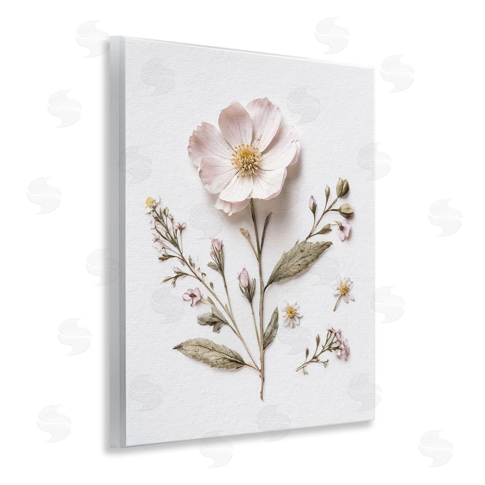 Lettered and Lined Pressed Wild Flowers Wooden Wall Plaque Art Print