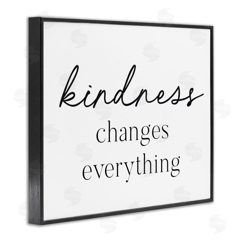 Lettered and Lined Kindness Changes Everything Black Framed Giclee Print Wall Art