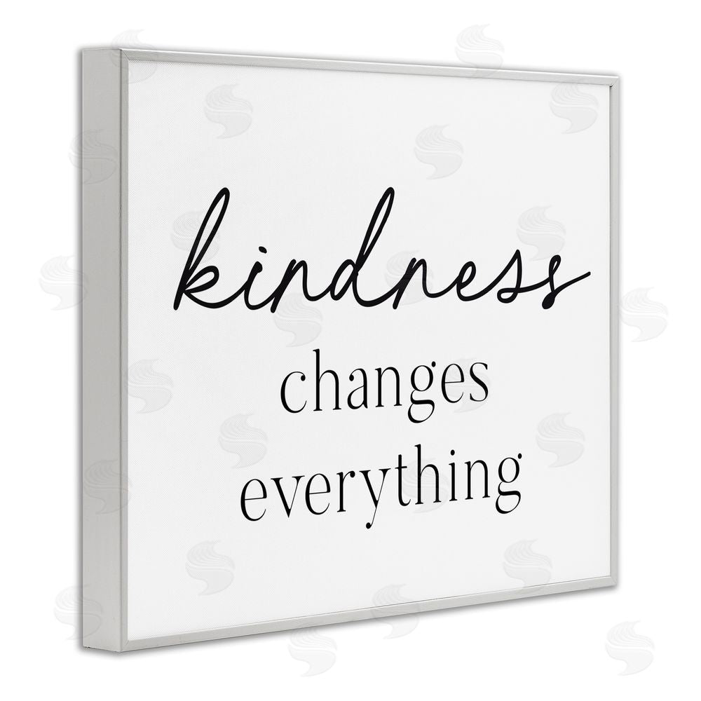 Lettered and Lined Kindness Changes Everything White Framed Giclee Print Wall Art