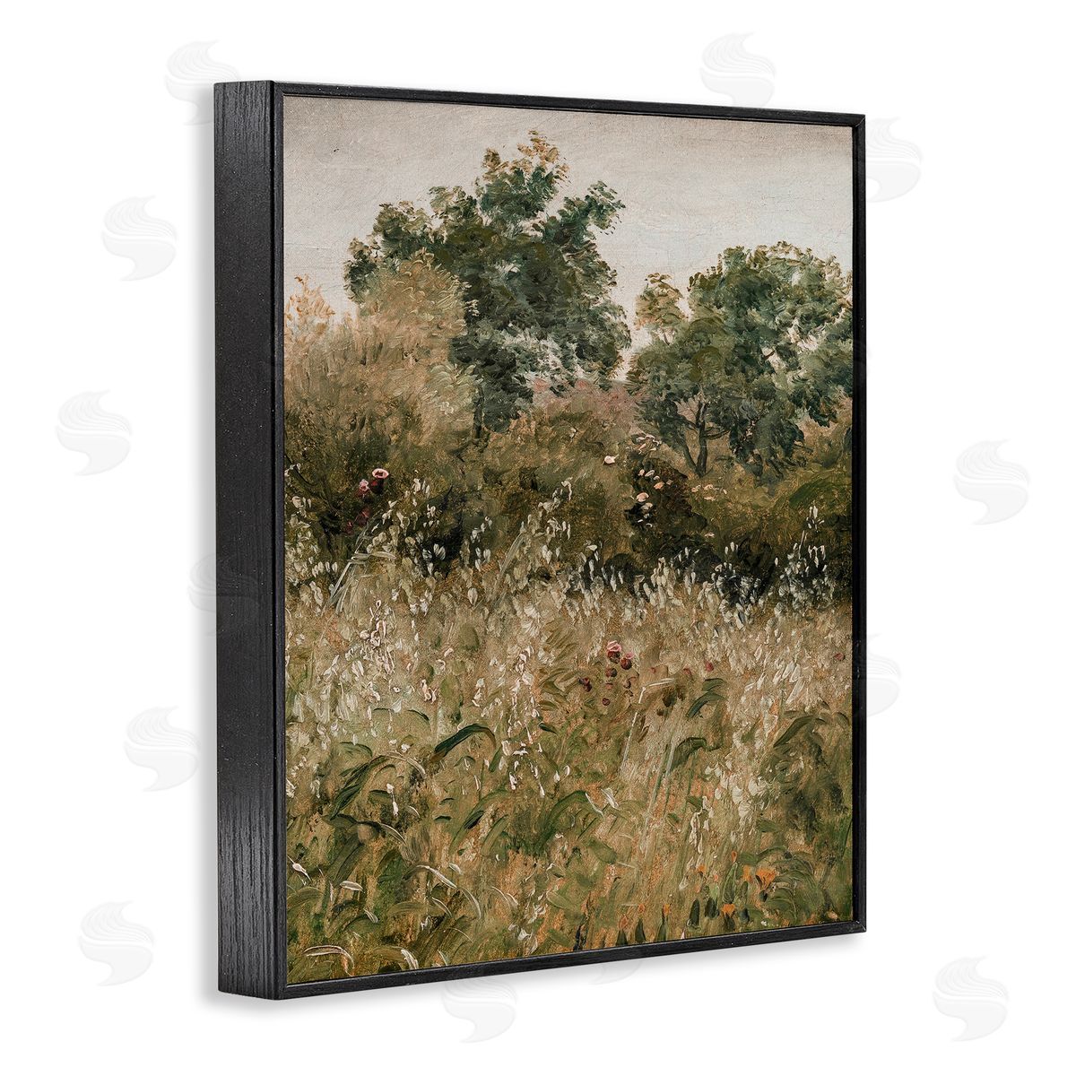 Lettered and Lined Dense Forest Thicket Black Framed Giclee Print Wall Art