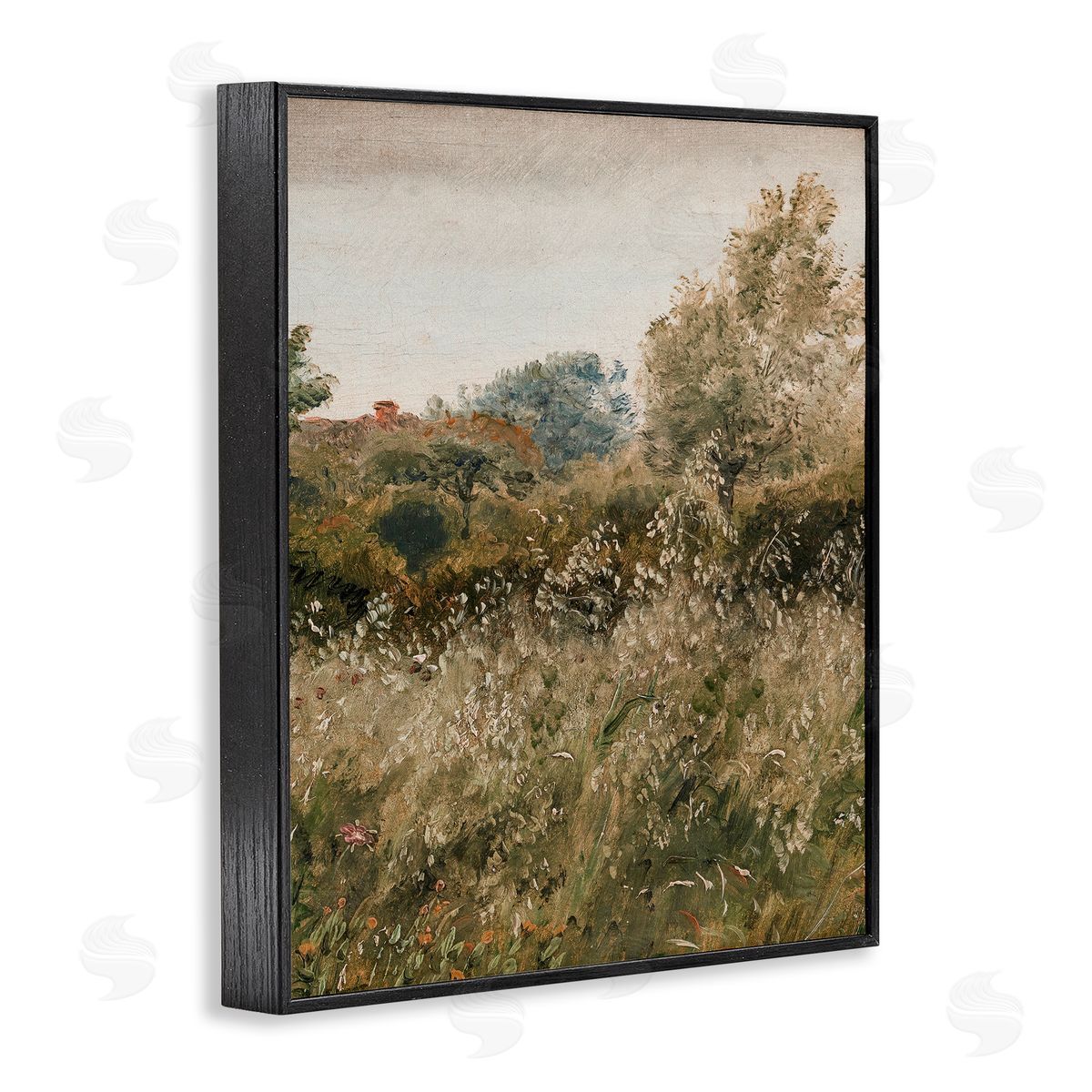 Lettered and Lined Thicket in Countryside Black Framed Giclee Print Wall Art