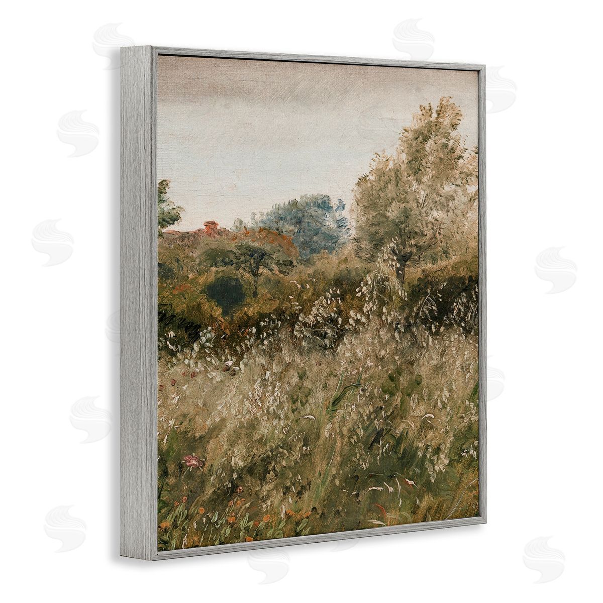 Lettered and Lined Thicket in Countryside Gray Framed Giclee Print Wall Art