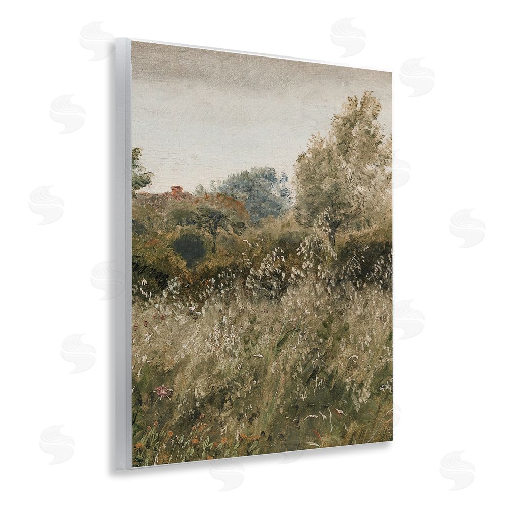 Lettered and Lined Thicket in Countryside Wooden Wall Plaque Art Print