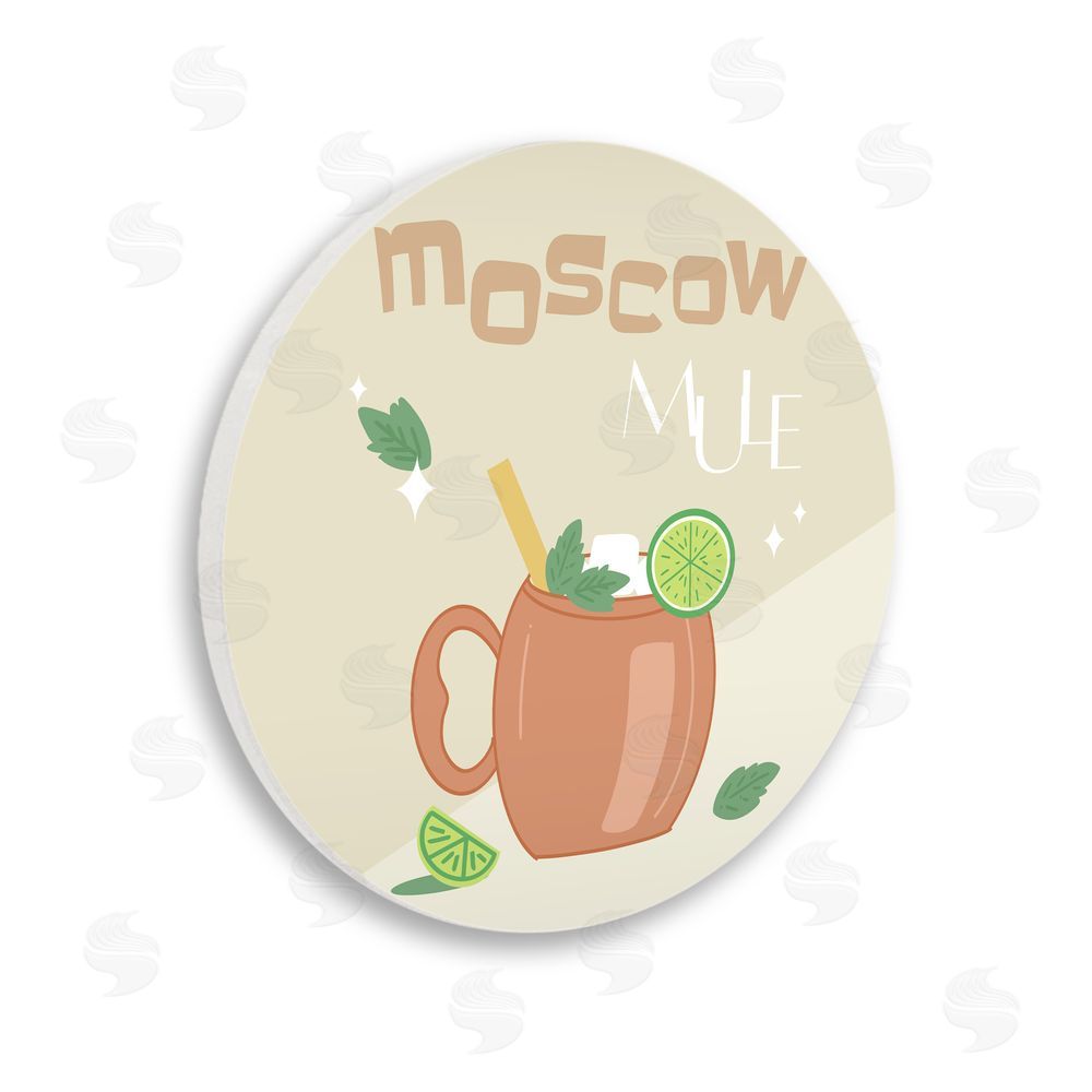 Anna Quach Moscow Mule Funky Cocktail Wooden Wall Plaque Art Print