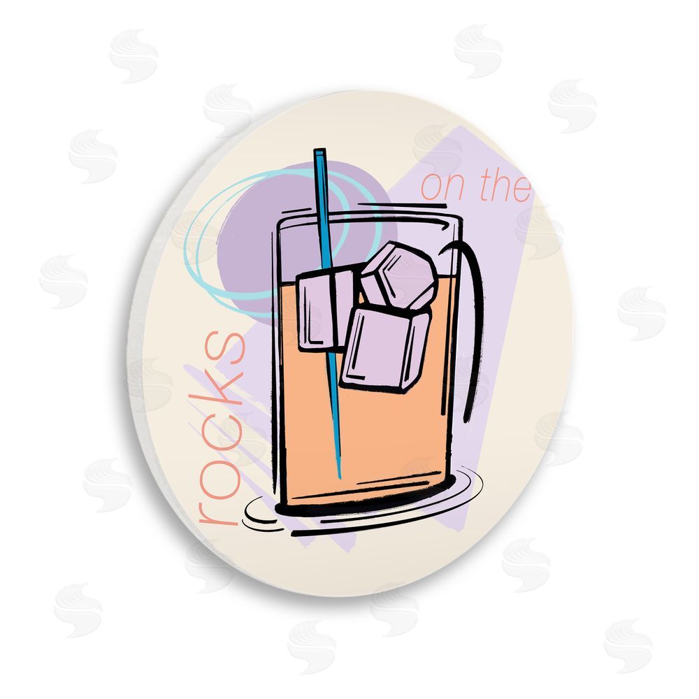 Elizabeth Medley On The Rocks Icy Drink Wooden Wall Plaque Art Print