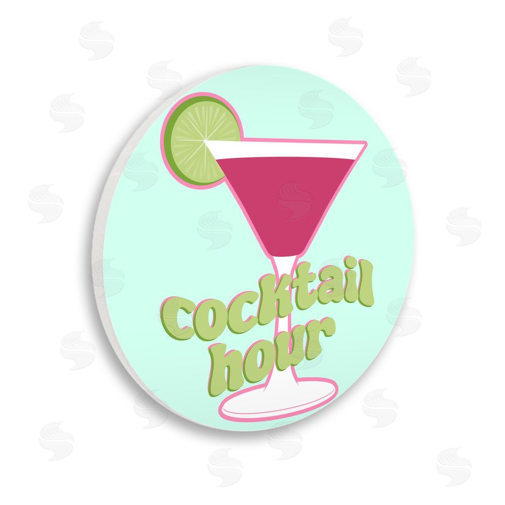 SD Graphics Studio Cocktail Hour Pink Drink Wooden Wall Plaque Art Print