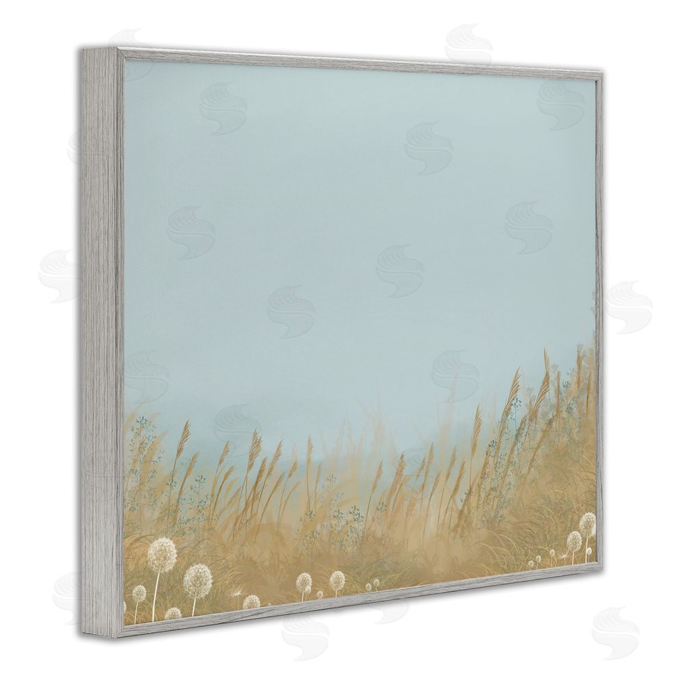 Renel Peters Misty Meadows Blowing in Wind Gray Framed Giclee Print Wall Art