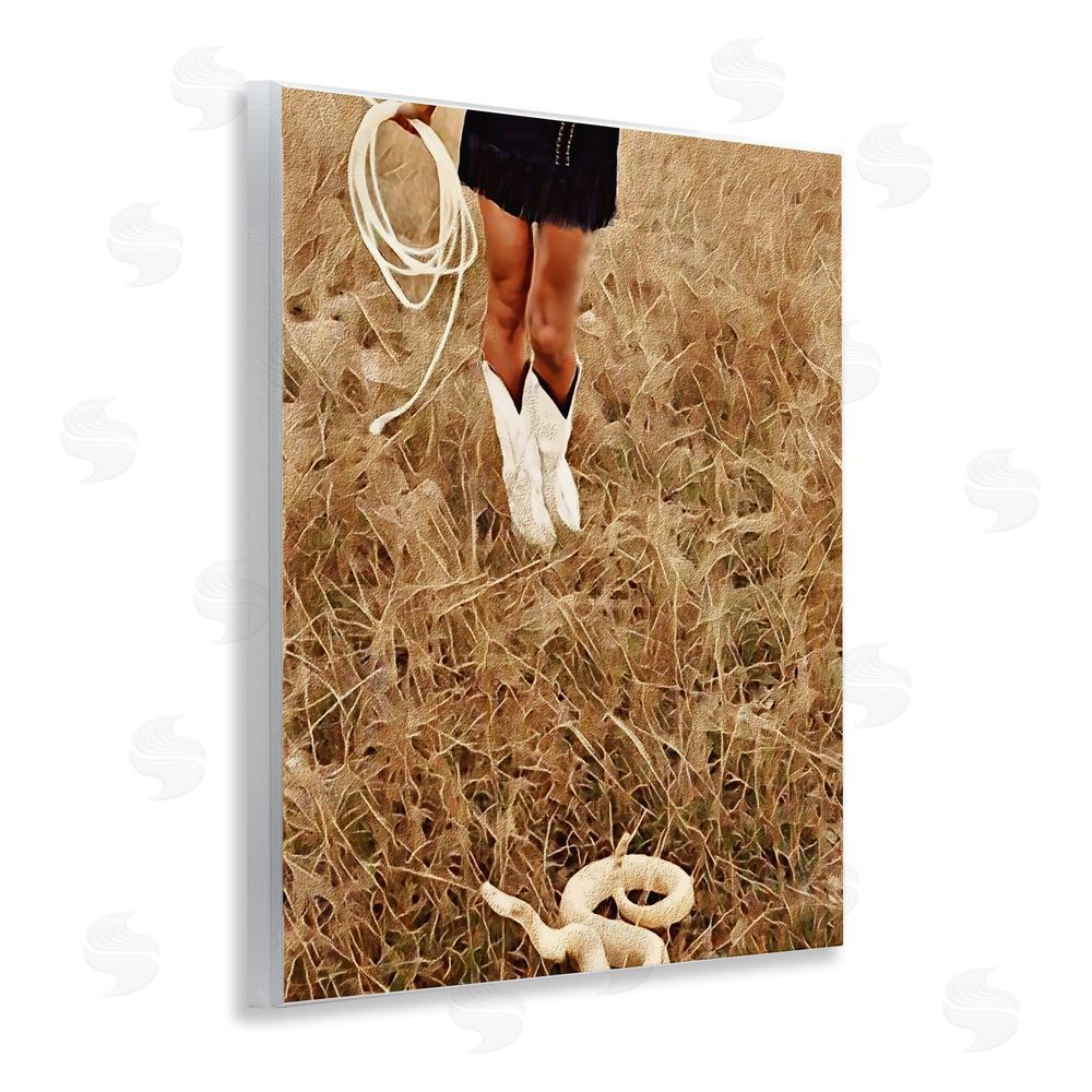 Jesse Keith With Her Lasso & Snake Wooden Wall Plaque Art Print