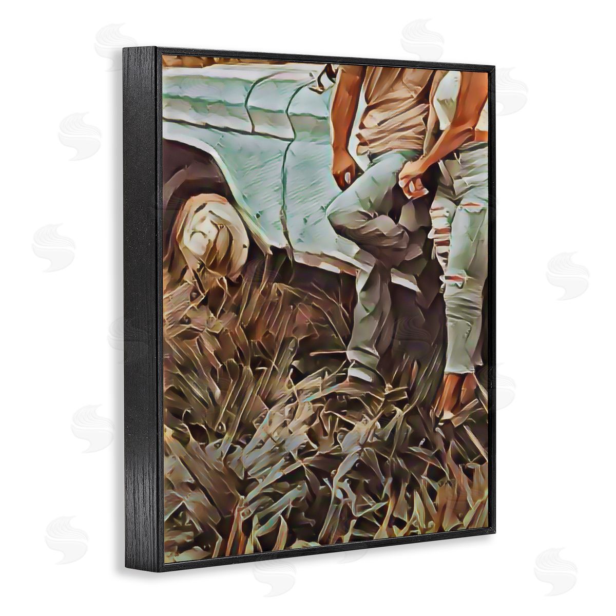 Jesse Keith Leaning In Kisses Black Framed Giclee Print Wall Art