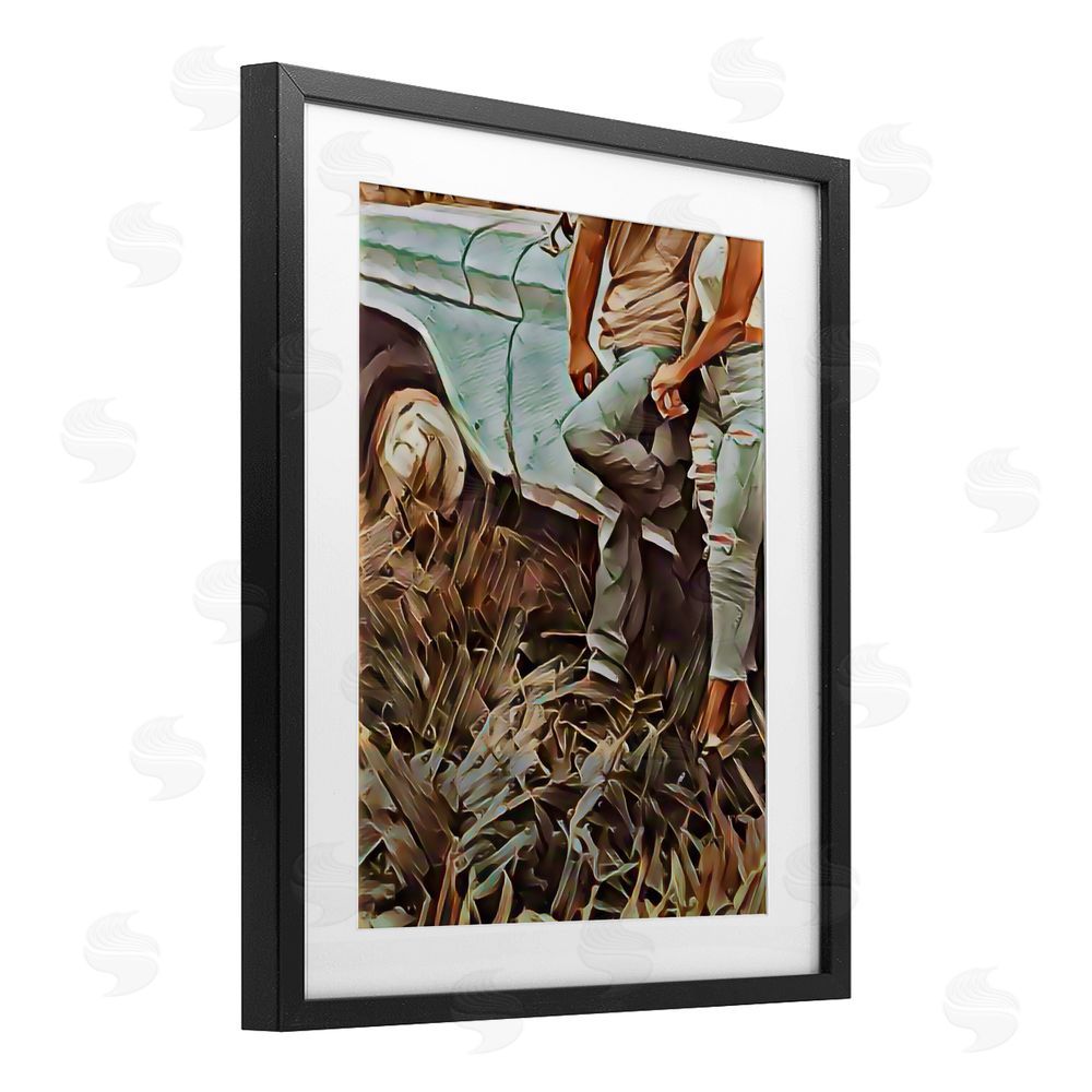 Jesse Keith Leaning In Kisses Black Framed Print Under Glass Wall Art