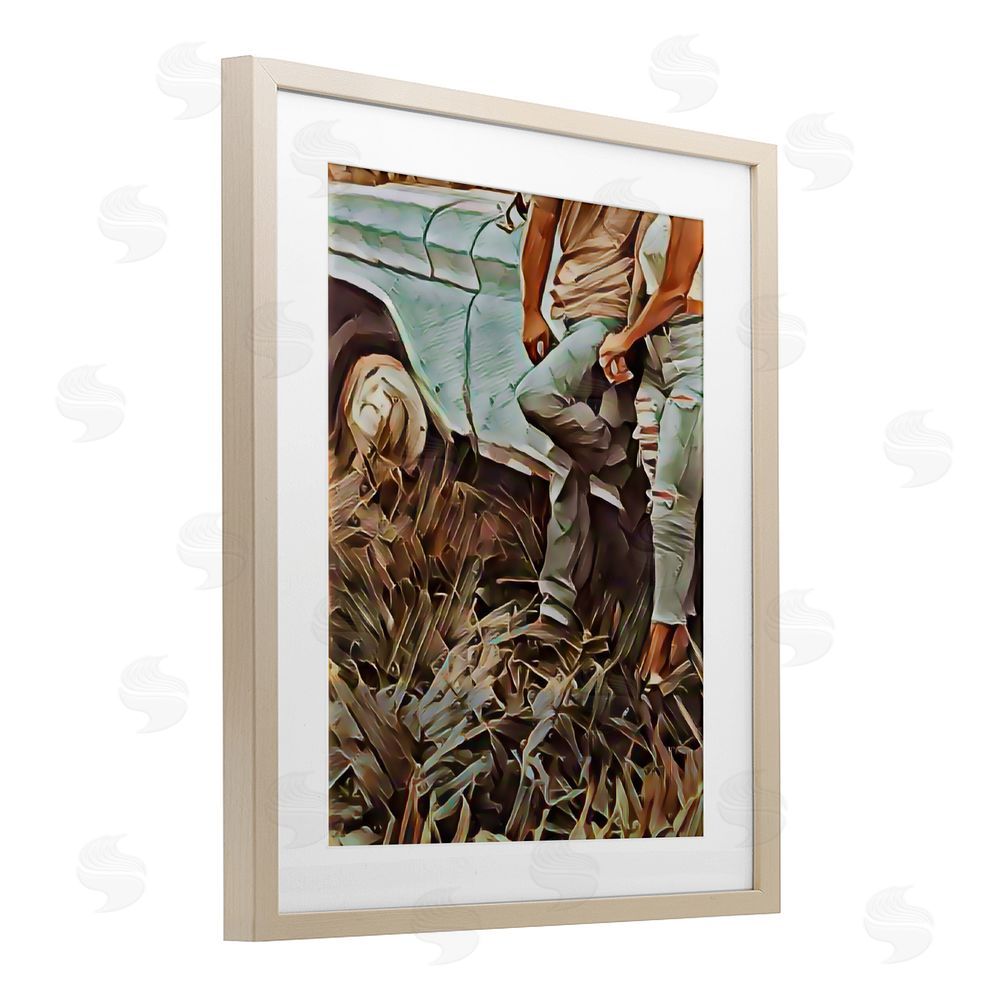 Jesse Keith Leaning In Kisses Brown Framed Print Under Glass Wall Art