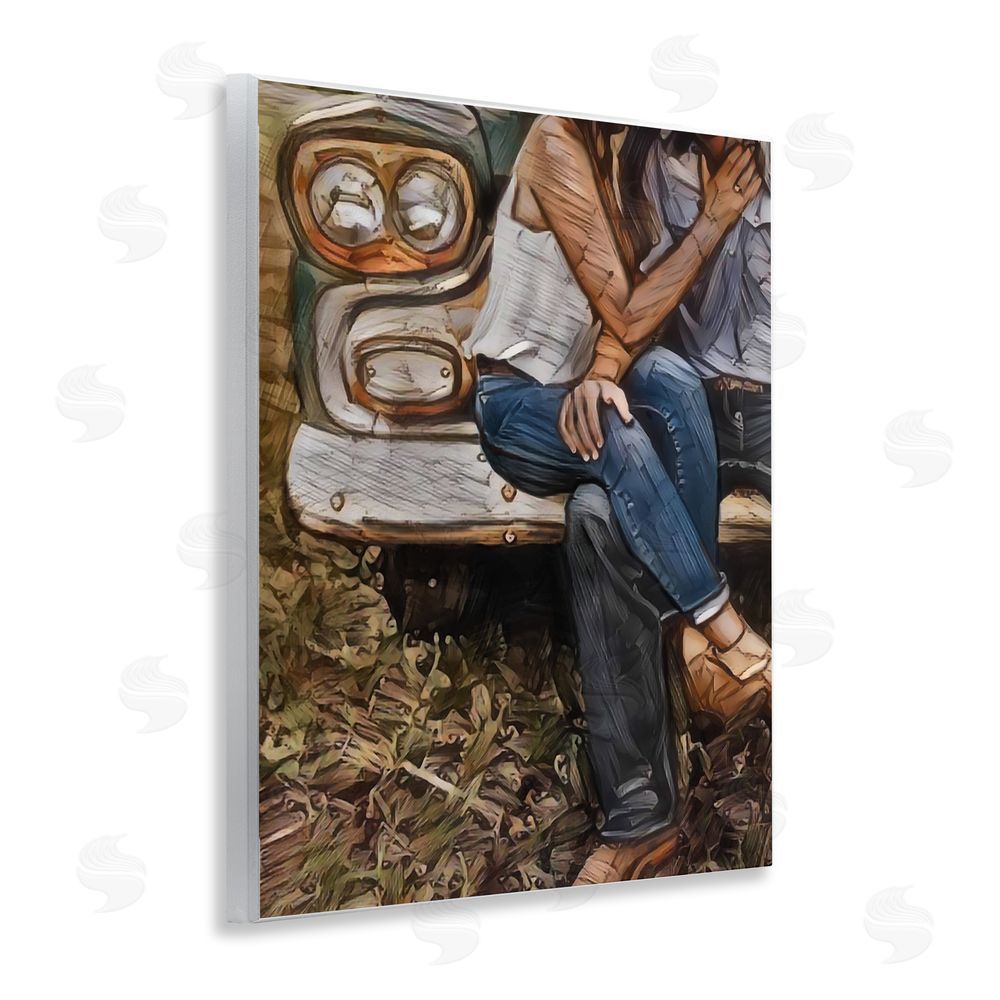 Jesse Keith Crossed Legs & Trucks Wooden Wall Plaque Art Print