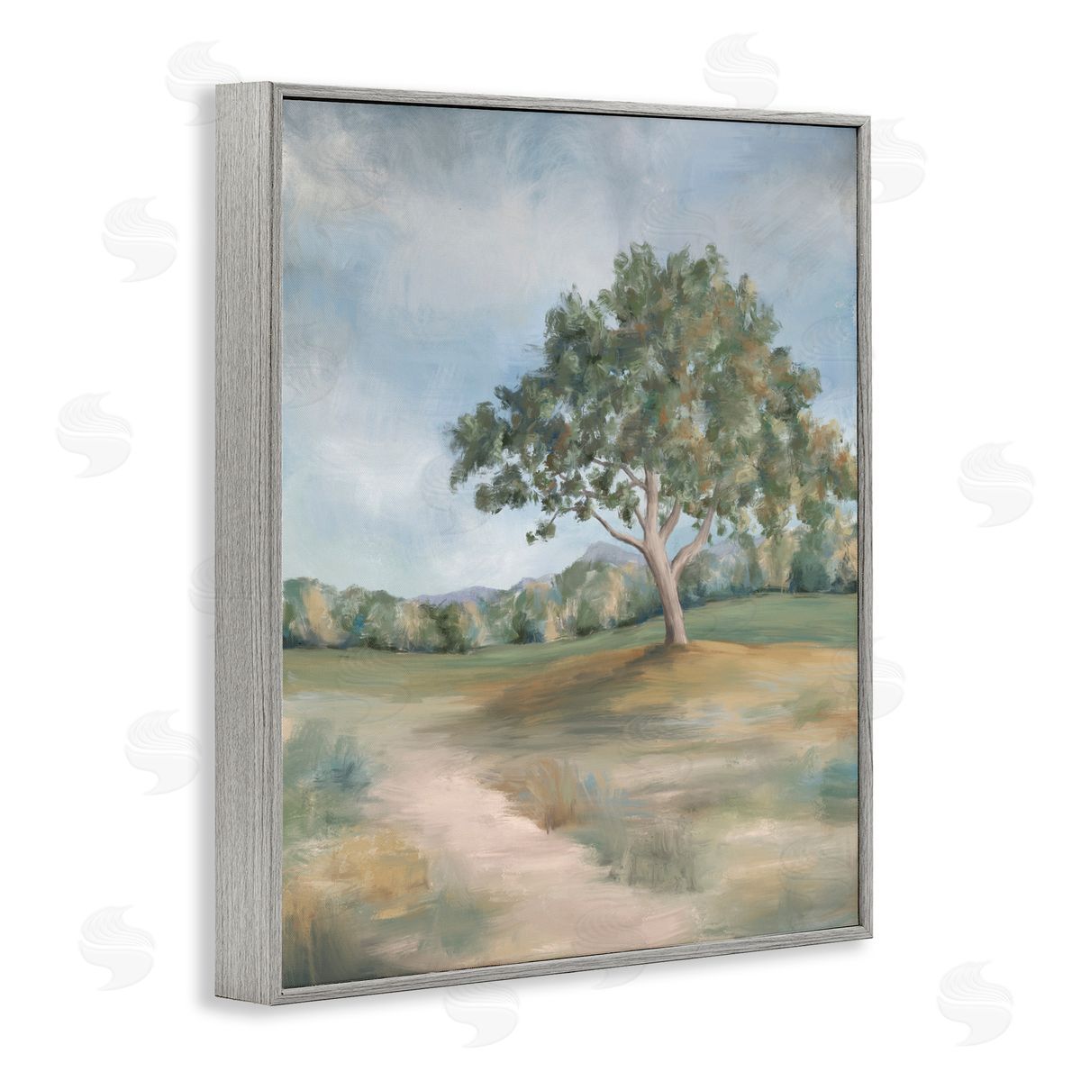 Leah Noel Art Countryside Tree Scenery Gray Framed Giclee Print Wall Art