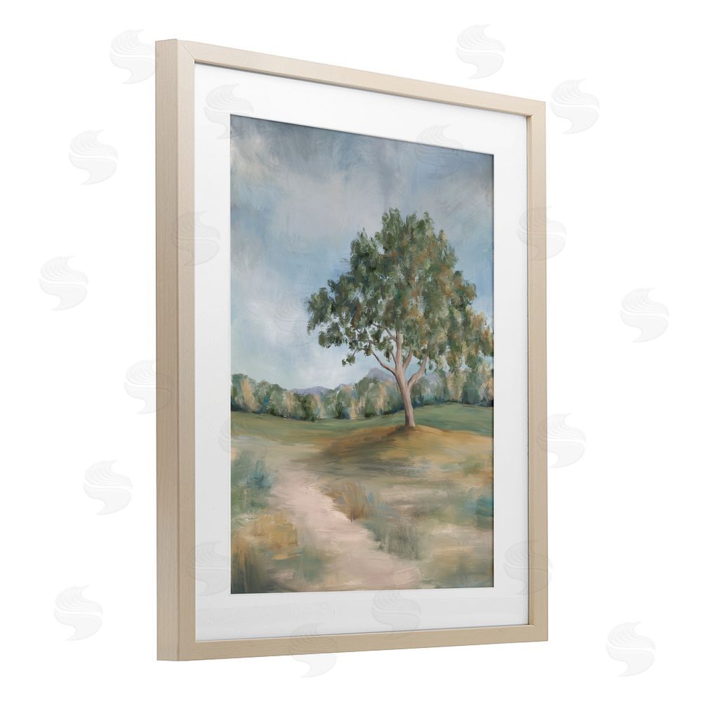 Leah Noel Art Countryside Tree Scenery Brown Framed Print Under Glass Wall Art