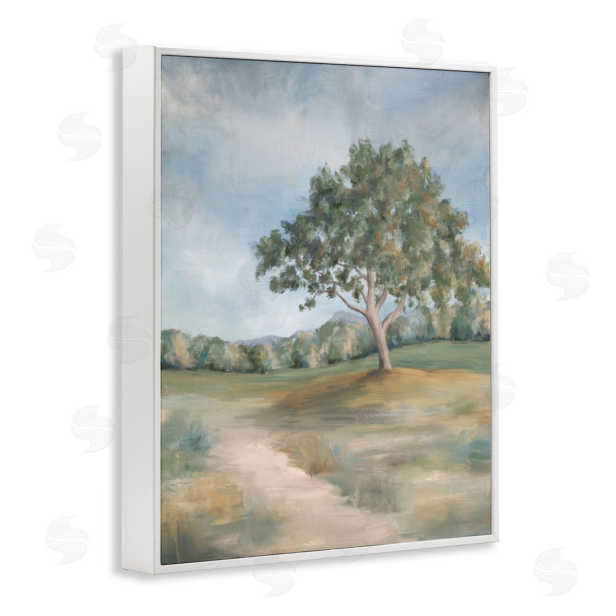 Leah Noel Art Countryside Tree Scenery White Framed Giclee Print Wall Art