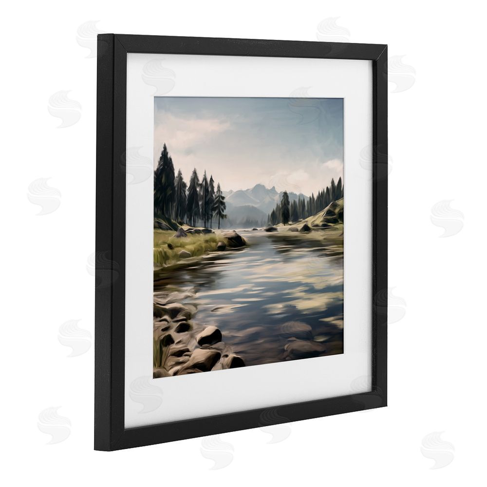 Kim Allen My Hideaway Pond Ripples Black Framed Print Under Glass Wall Art