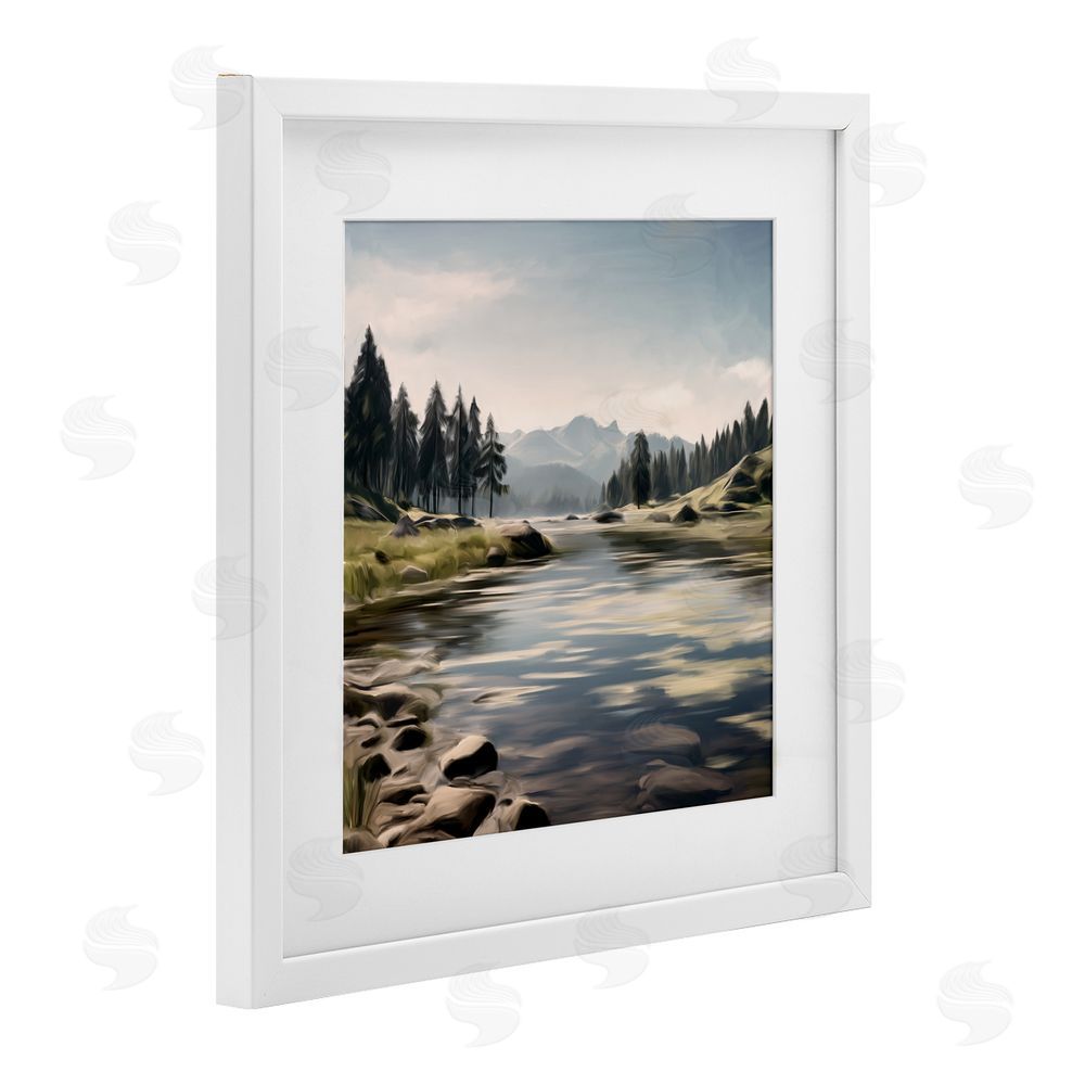 Kim Allen My Hideaway Pond Ripples White Framed Print Under Glass Wall Art