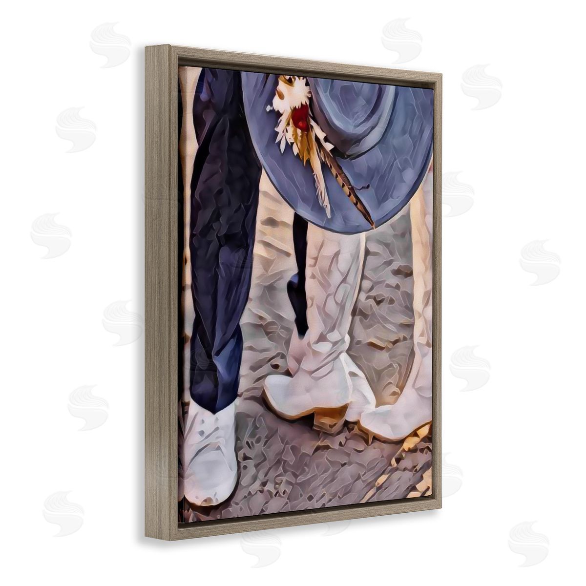 Jesse Keith Elope In The Desert Brown Floating Frame Canvas Wall Art Print