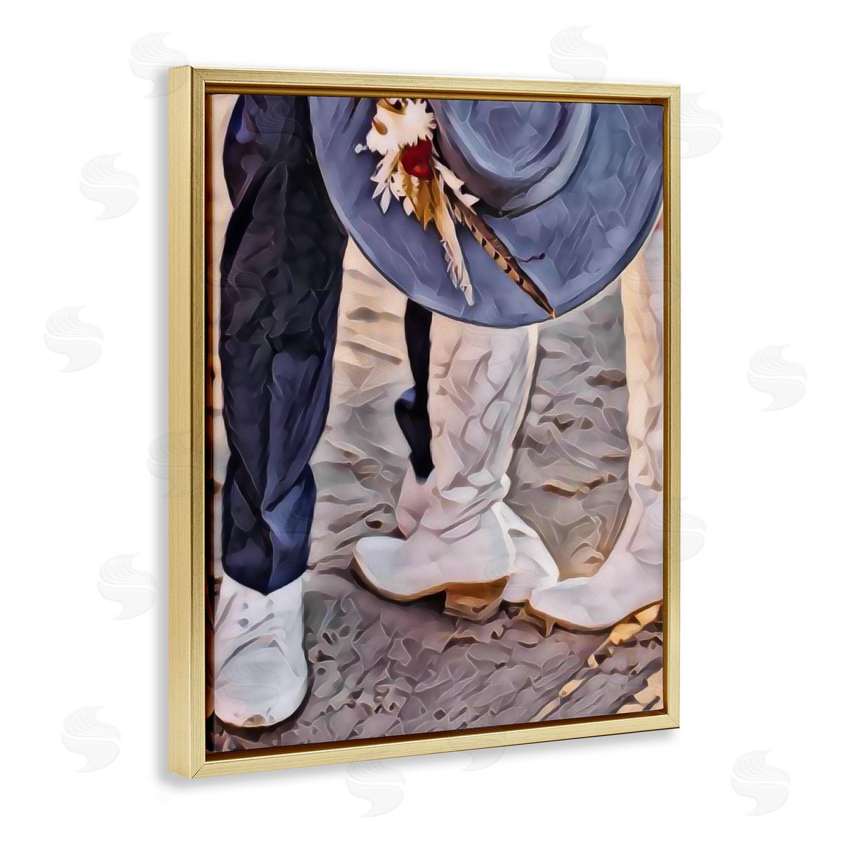 Jesse Keith Elope In The Desert Gold Floating Frame Canvas Wall Art Print