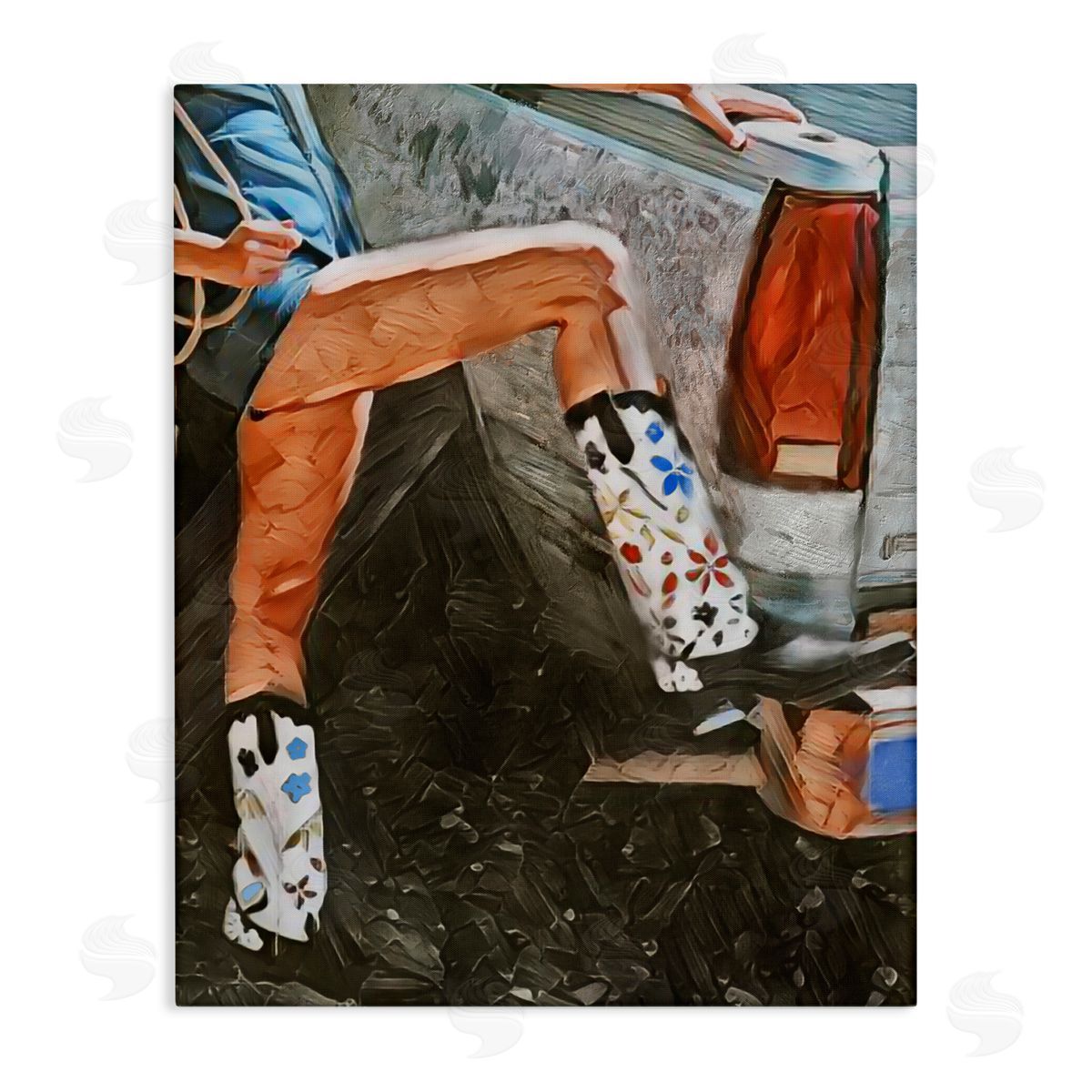 Jesse Keith Round Up Cowgirl Boots Stretched Canvas Wall Art Print