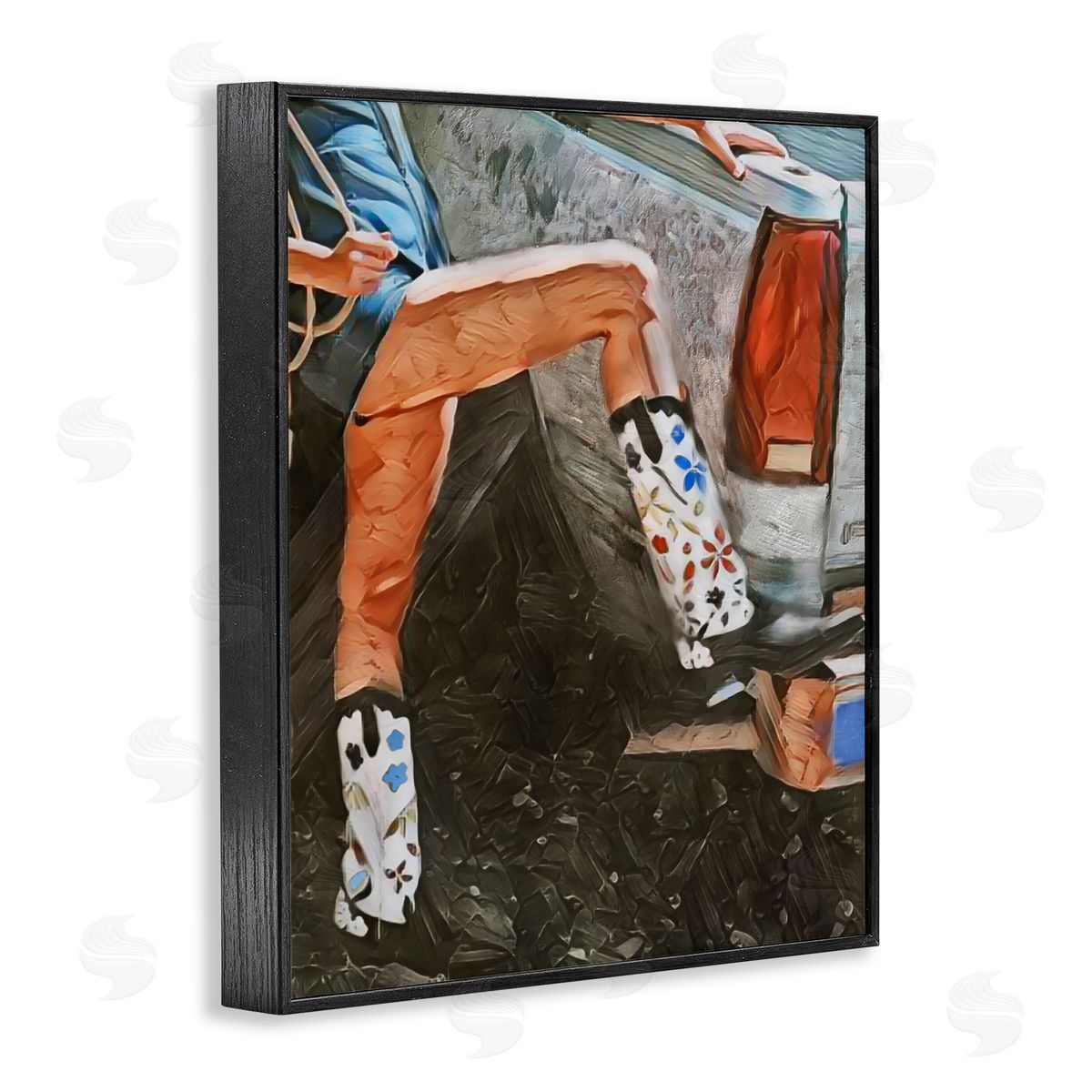 Jesse Keith Round Up Cowgirl Boots Black Framed Giclee Print Wall Art