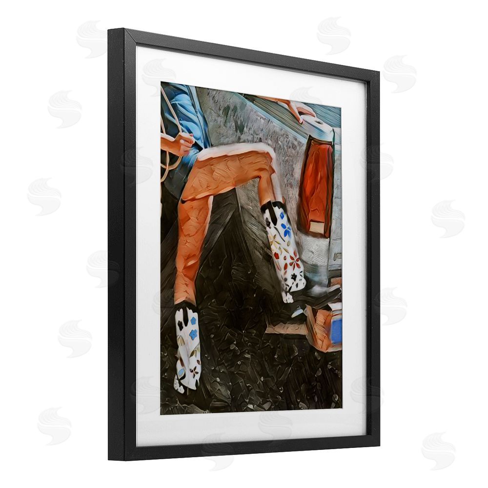 Jesse Keith Round Up Cowgirl Boots Black Framed Print Under Glass Wall Art