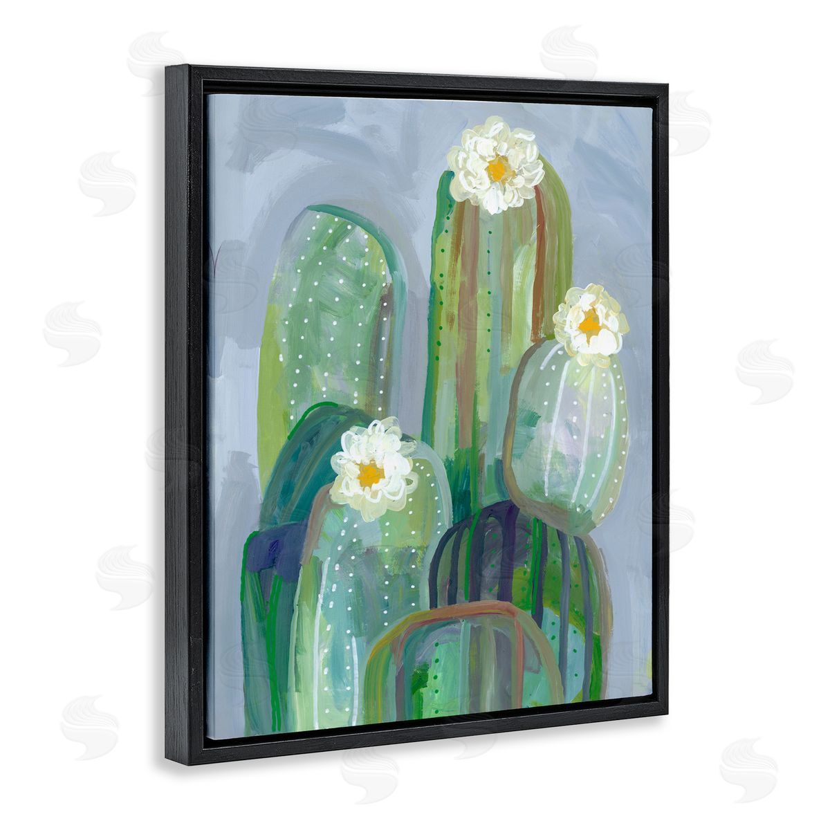 Ashley Davis Desert Day Dream Cactus Black Floating Frame Canvas Wall Art Print