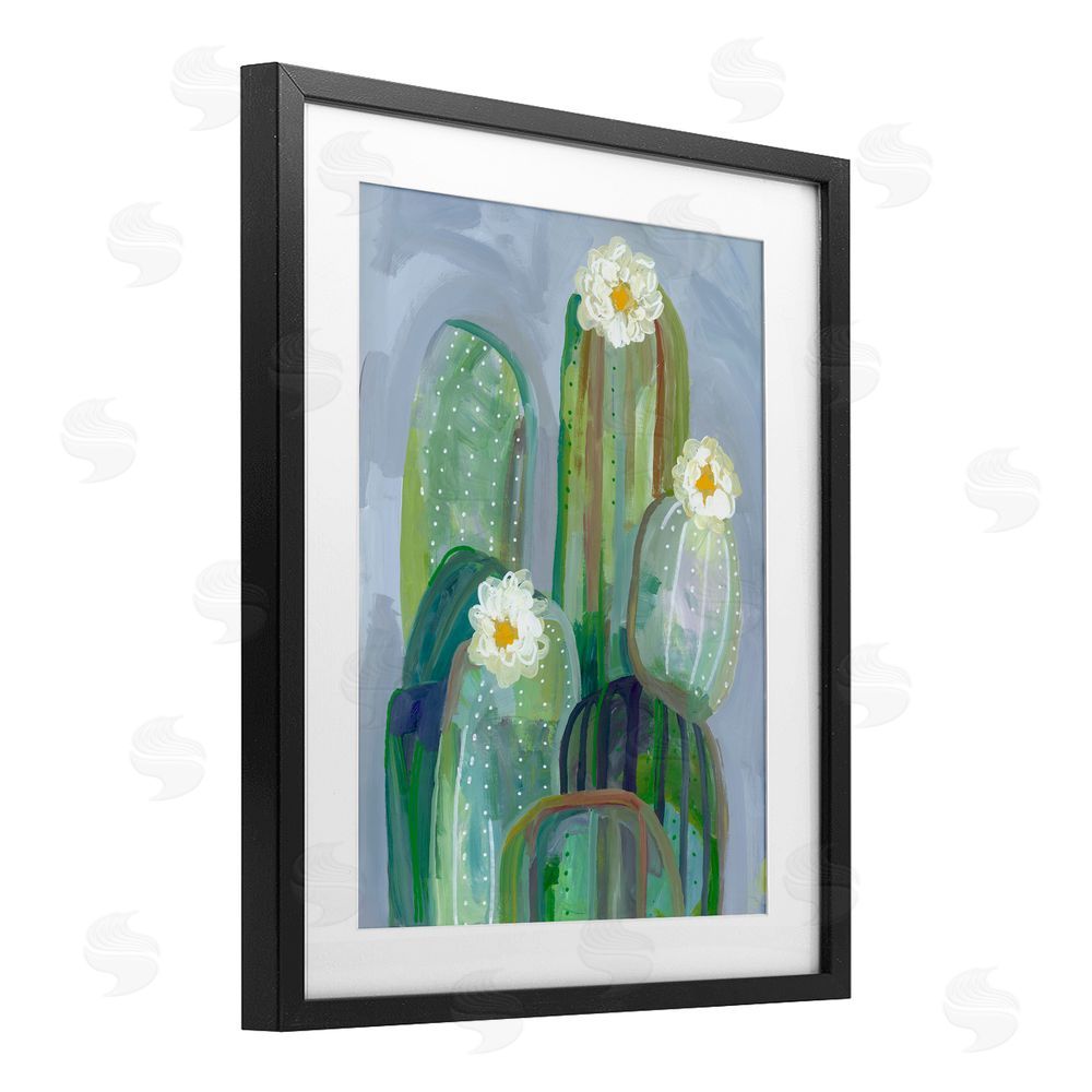 Ashley Davis Desert Day Dream Cactus Black Framed Print Under Glass Wall Art