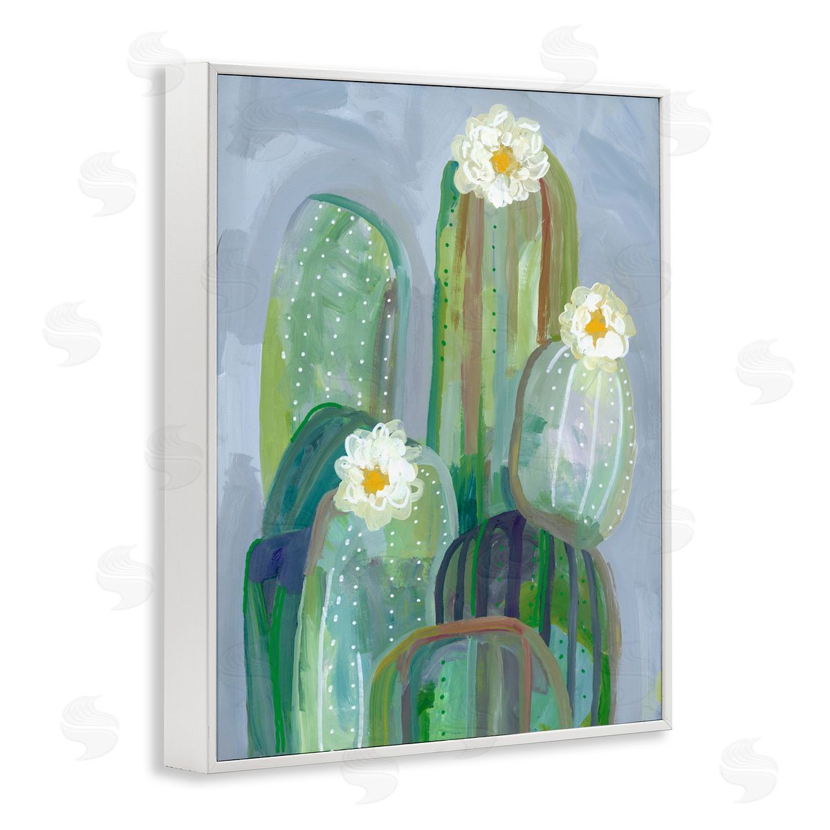 Ashley Davis Desert Day Dream Cactus White Framed Giclee Print Wall Art