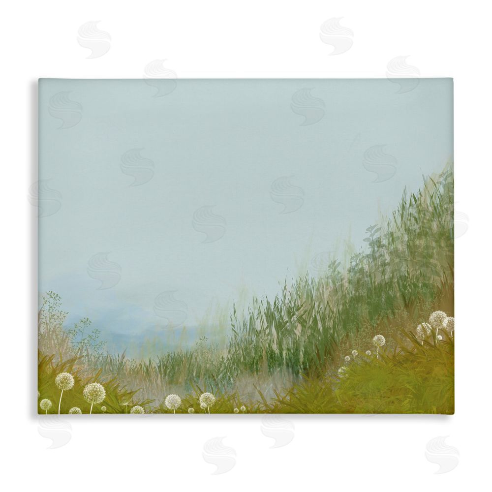 Renel Peters Misty Meadow Hill Stretched Canvas Wall Art Print
