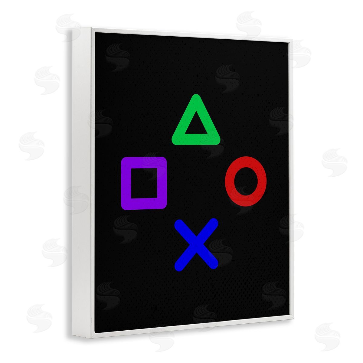 Kim Allen Game Button Shapes White Framed Giclee Print Wall Art