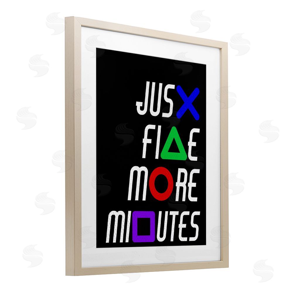 Kim Allen Just Five Minutes Gamer Buttons Brown Framed Print Under Glass Wall Art