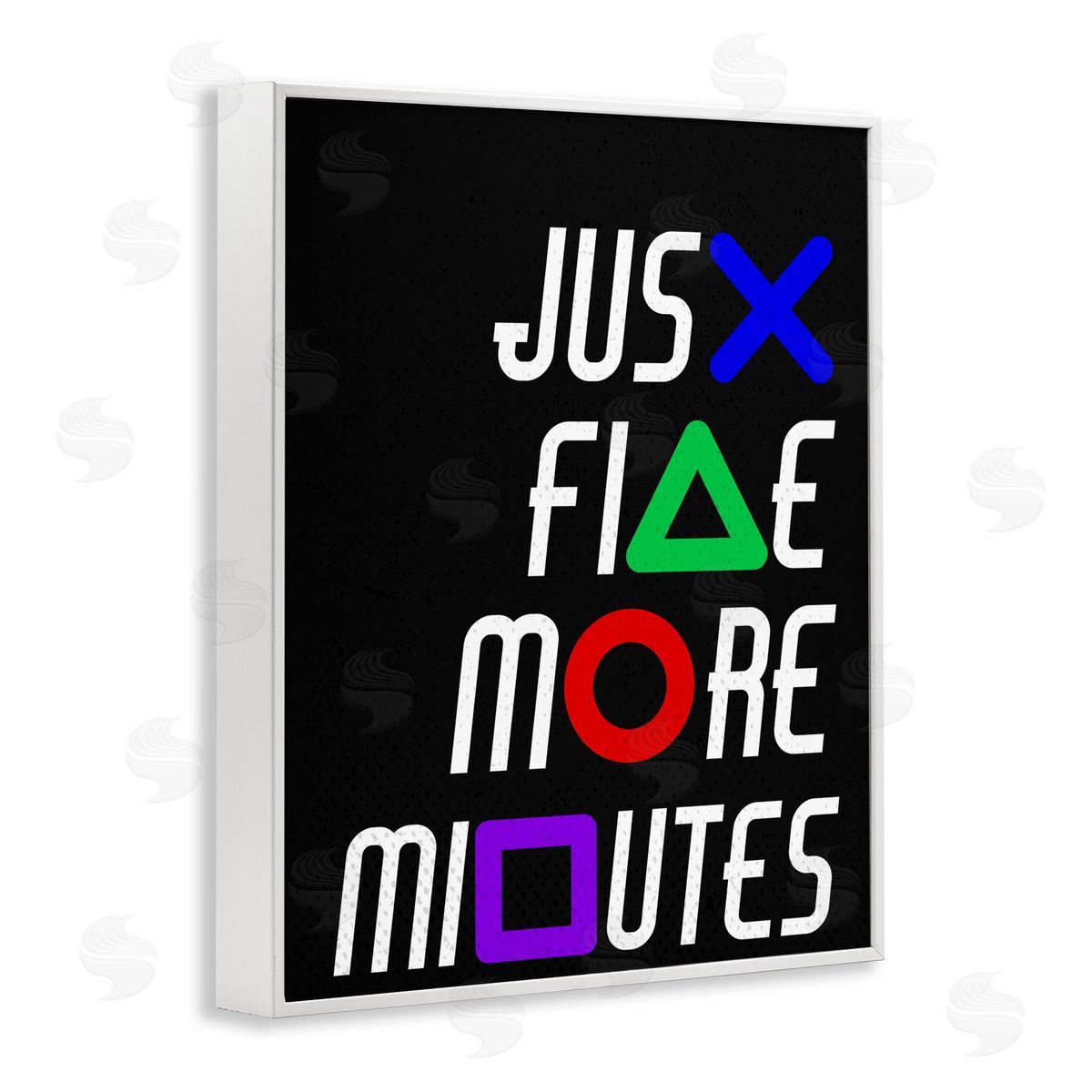 Kim Allen Just Five Minutes Gamer Buttons White Framed Giclee Print Wall Art