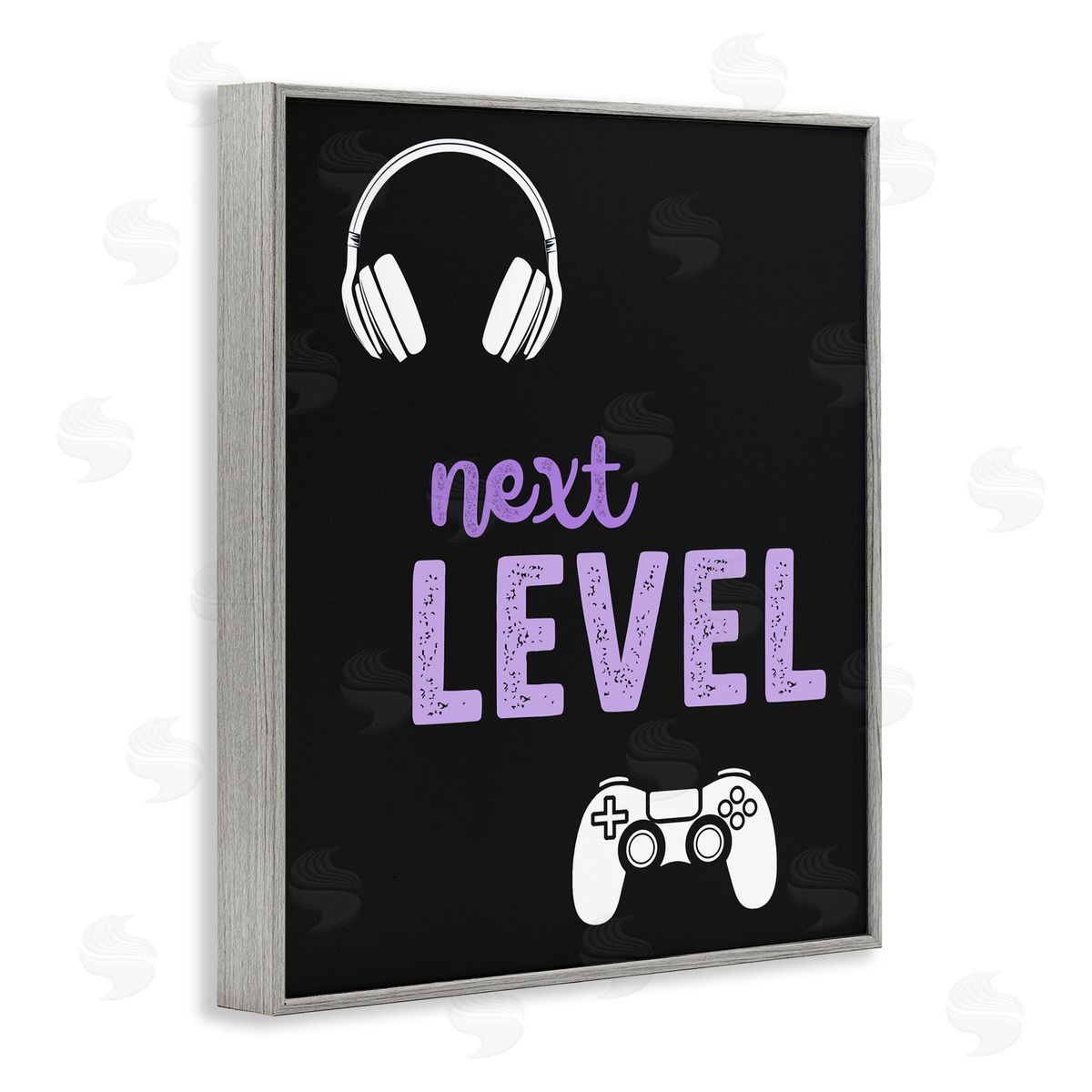 Christine Simpson Art Next Level Headset & Controller Gray Framed Giclee Print Wall Art