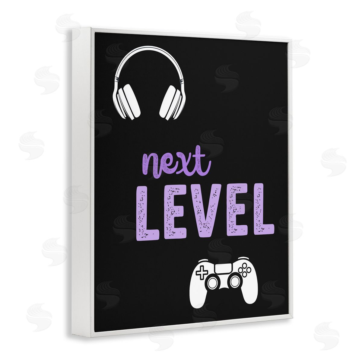 Christine Simpson Art Next Level Headset & Controller White Framed Giclee Print Wall Art
