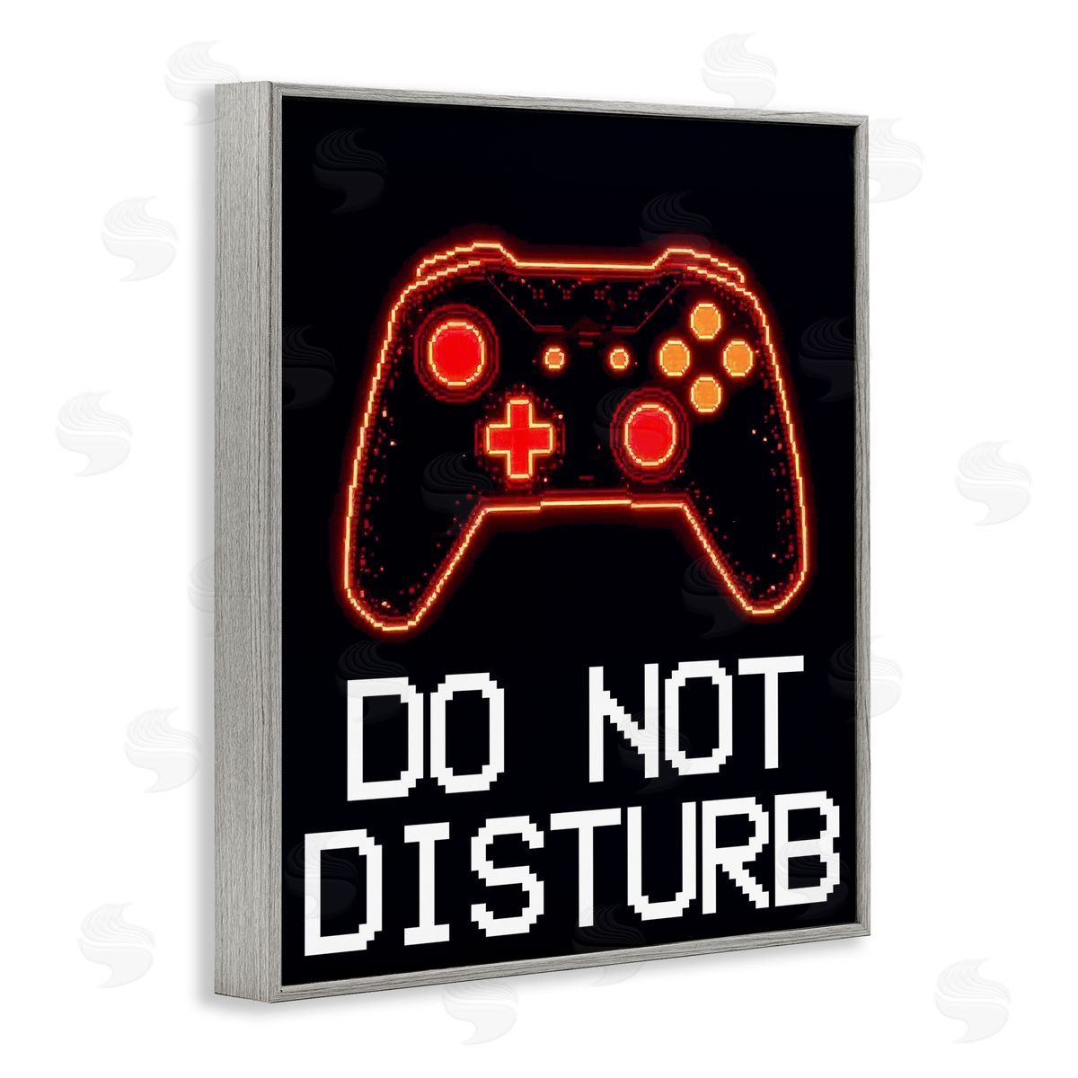 Kim Allen Do Not Disturb Neon Control Gray Framed Giclee Print Wall Art