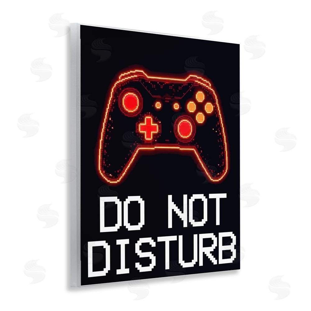 Kim Allen Do Not Disturb Neon Control Wooden Wall Plaque Art Print