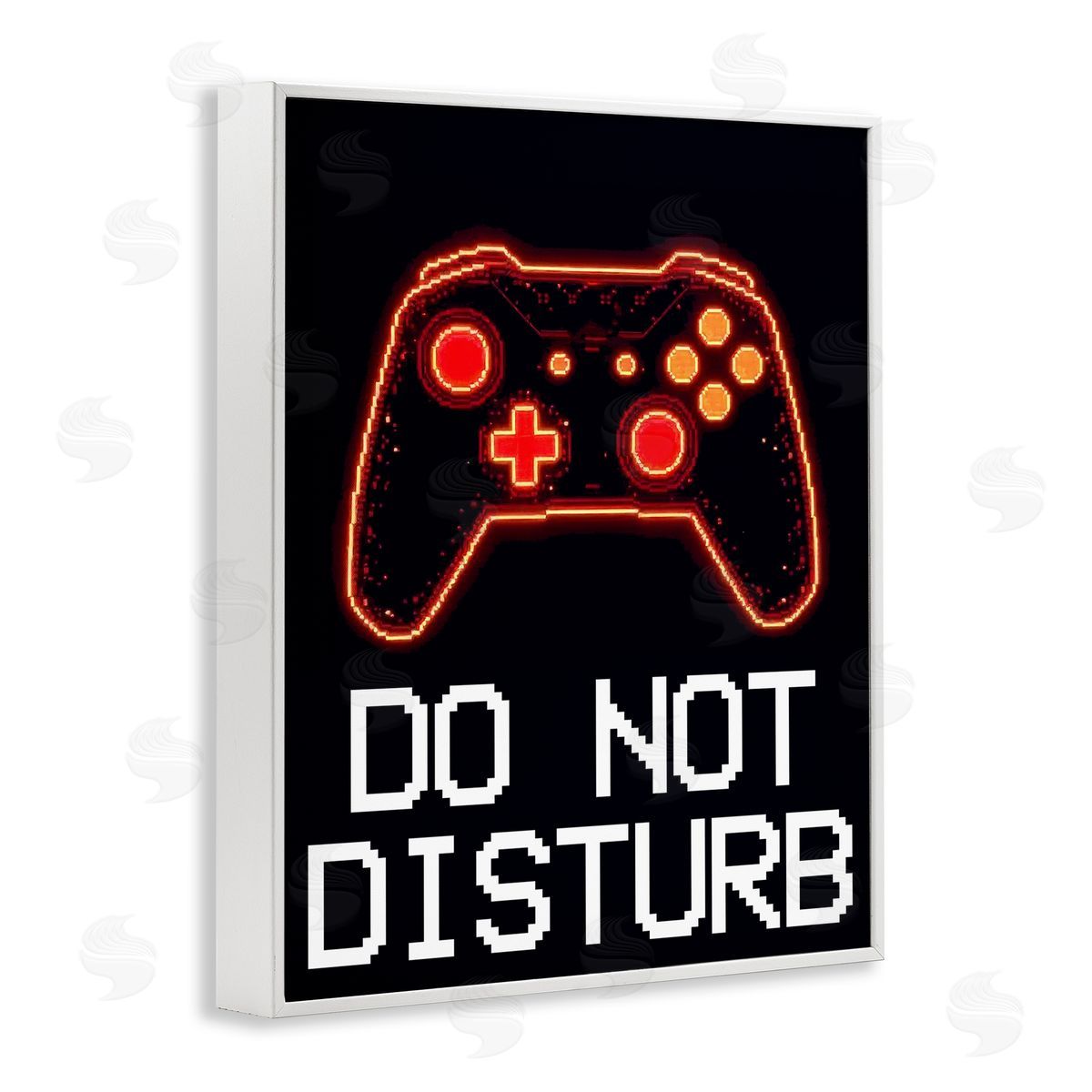 Kim Allen Do Not Disturb Neon Control White Framed Giclee Print Wall Art