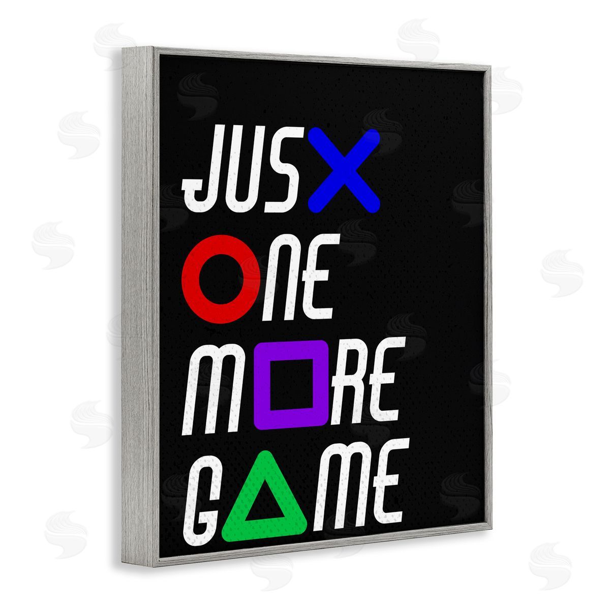 Kim Allen One More Game with Symbols Gray Framed Giclee Print Wall Art