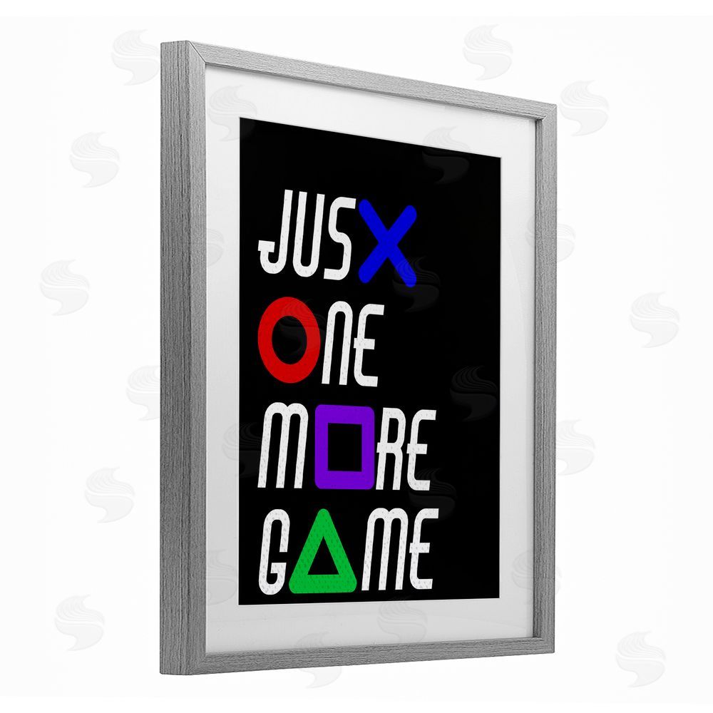 Kim Allen One More Game with Symbols Gray Framed Print Under Glass Wall Art