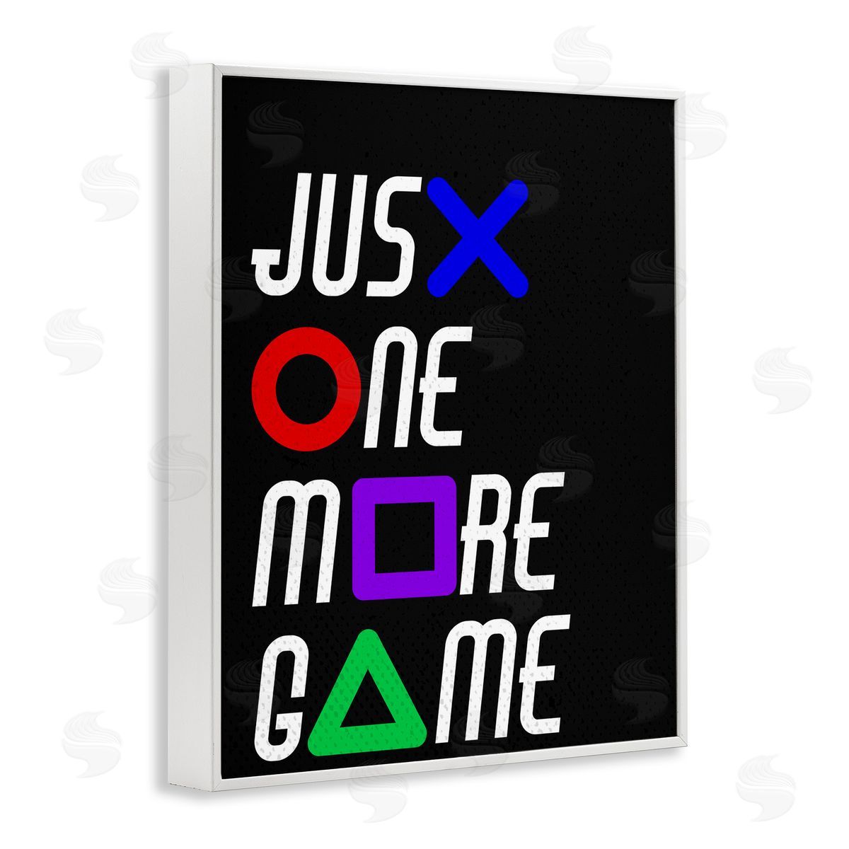 Kim Allen One More Game with Symbols White Framed Giclee Print Wall Art
