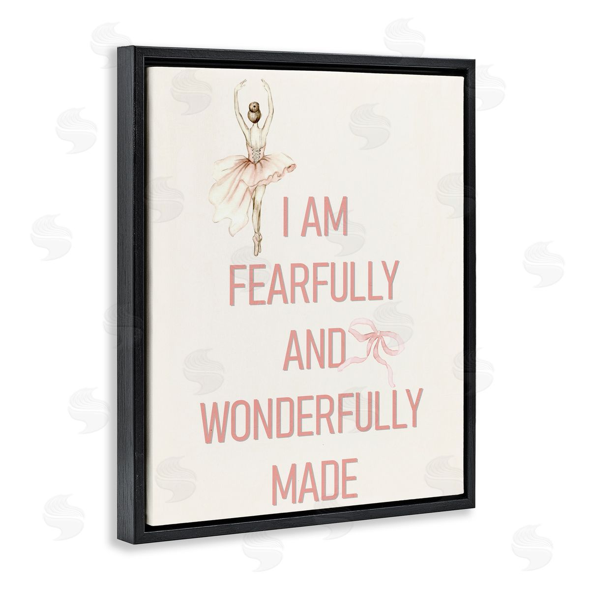 Kim Allen Wonderfully Made Ballerina Black Floating Frame Canvas Wall Art Print