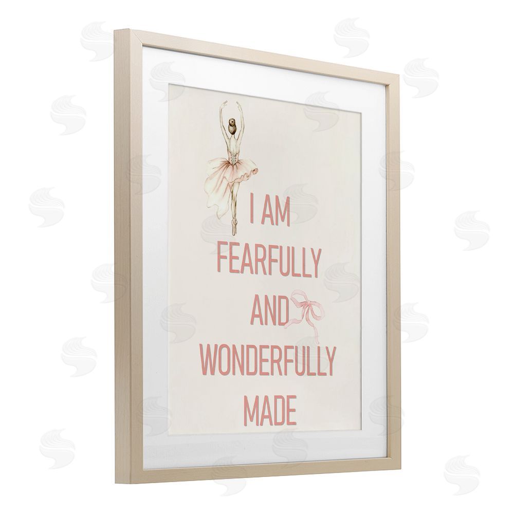 Kim Allen Wonderfully Made Ballerina Brown Framed Print Under Glass Wall Art