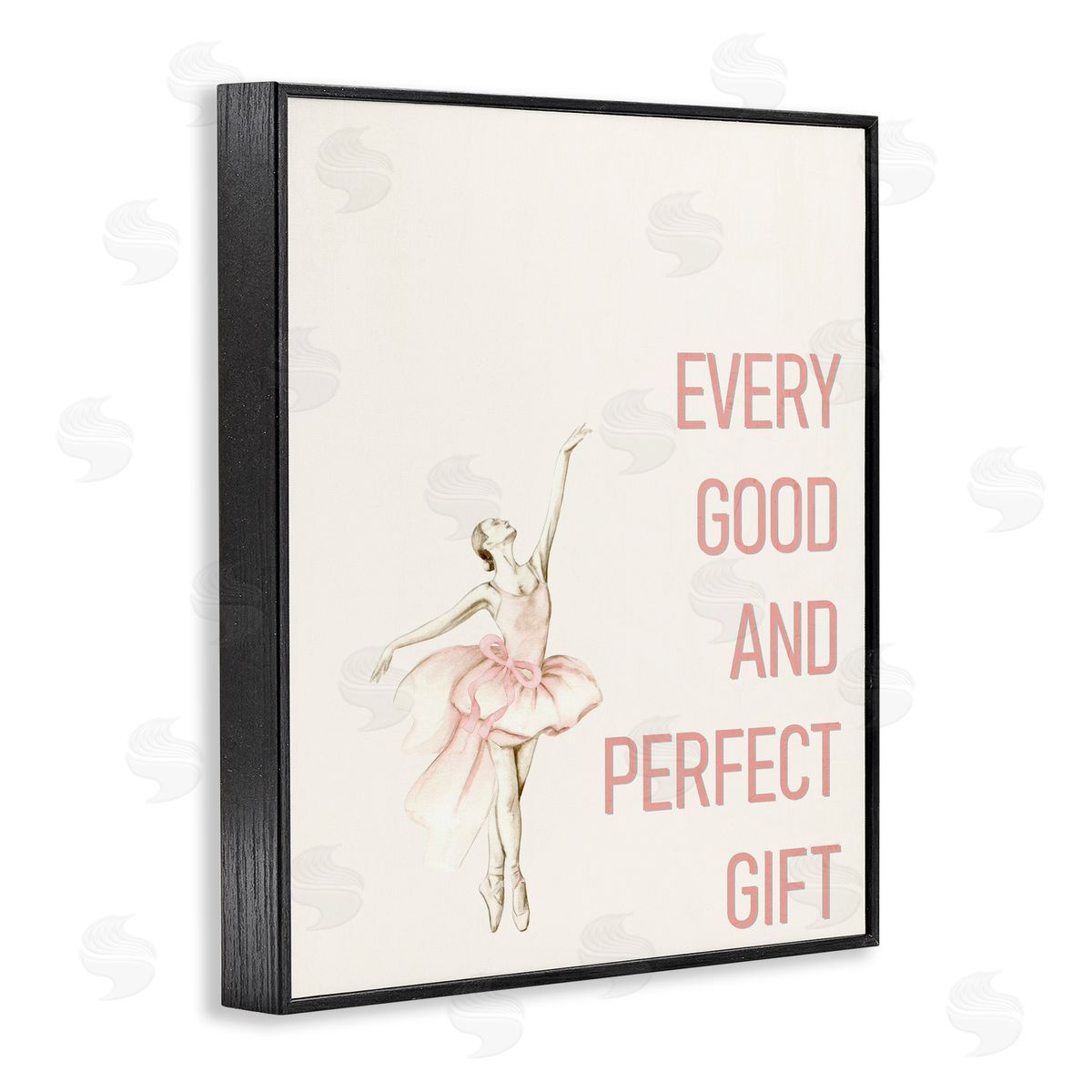 Kim Allen Good & Perfect Gift Ballerina Black Framed Giclee Print Wall Art