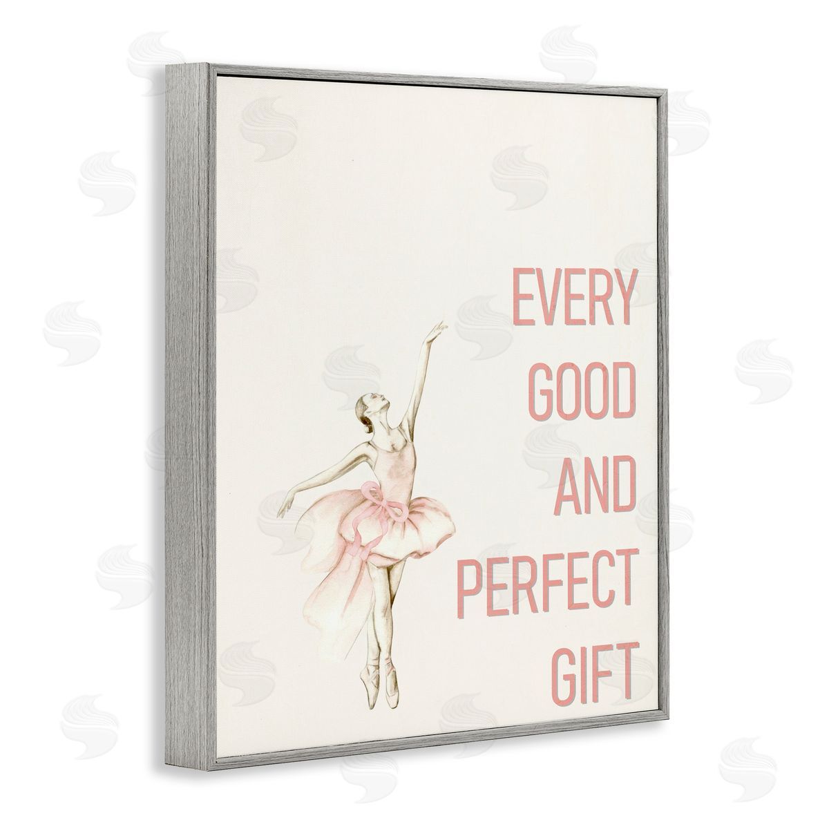 Kim Allen Good & Perfect Gift Ballerina Gray Framed Giclee Print Wall Art