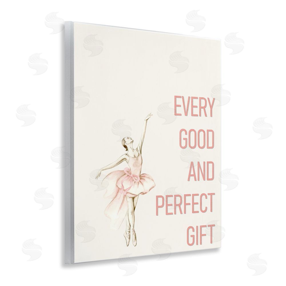 Kim Allen Good & Perfect Gift Ballerina Wooden Wall Plaque Art Print